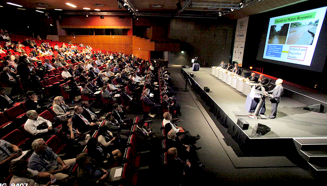 The picture shows the participants in the hall during one of the sessions.